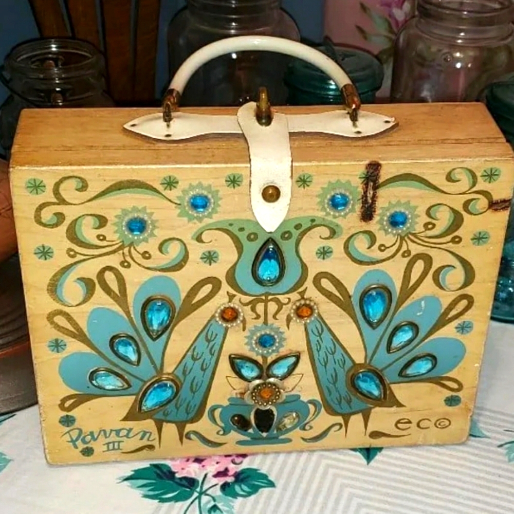 MCM Enid Collins Wooden Purse Pavan III